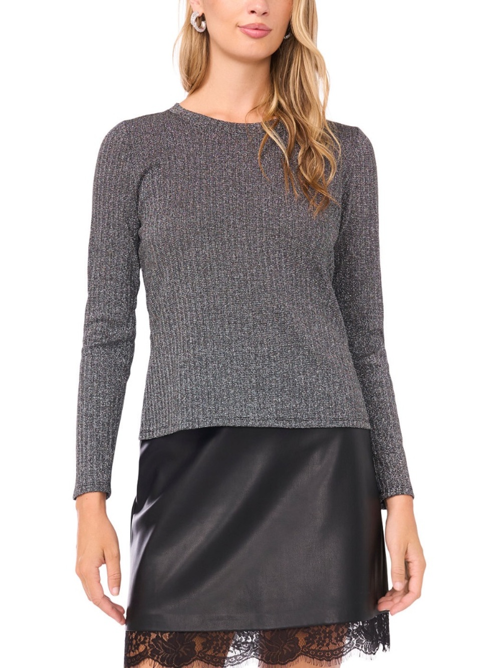 VINCE CAMUTO Women's Crewneck Long-Sleeve Sweater